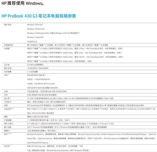 如何选择笔记本电脑配置参数（教你如何根据配置参数选择最适合的笔记本电脑）